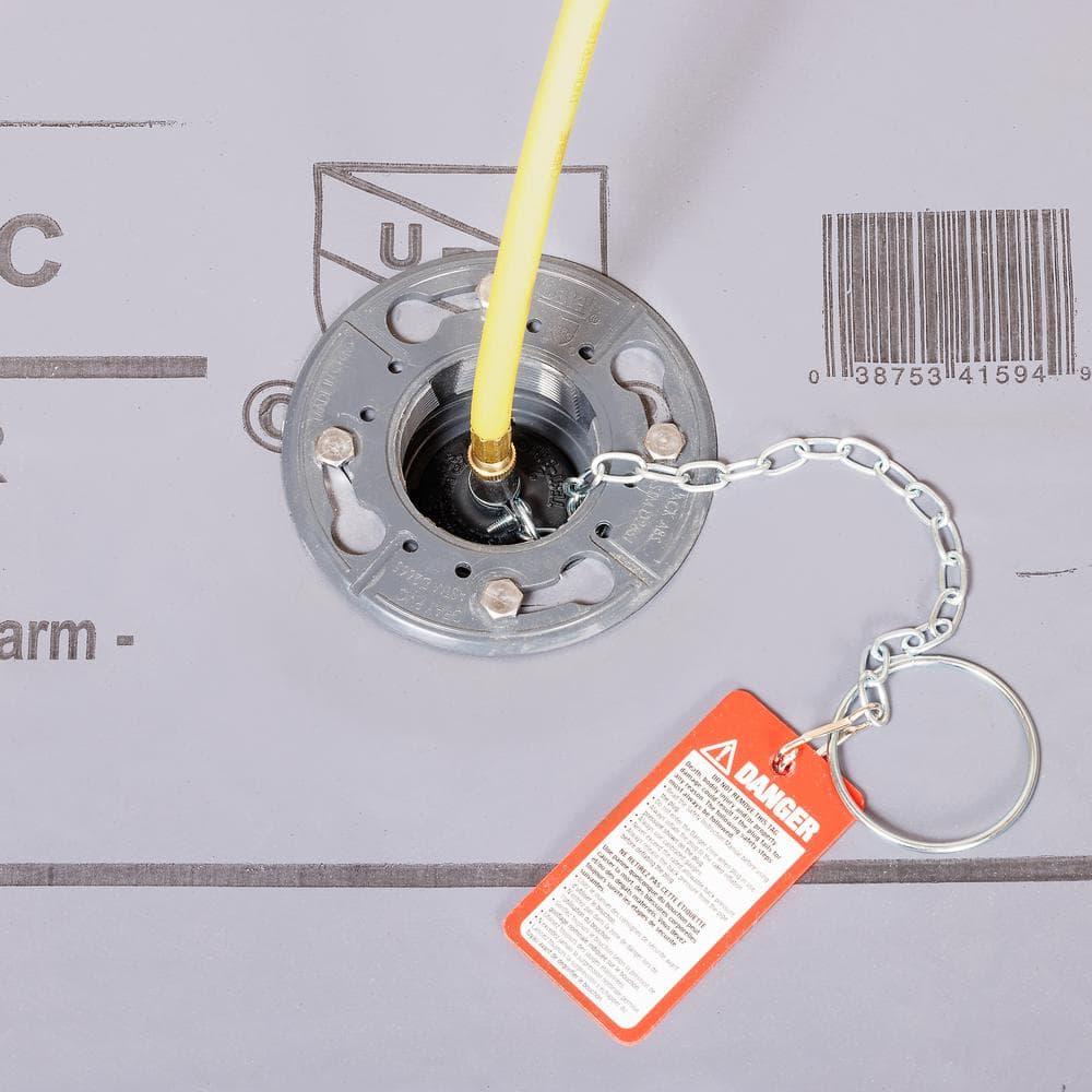 Black Rubber Inflatable Test Ball Plug with Zinc-Plated Chain