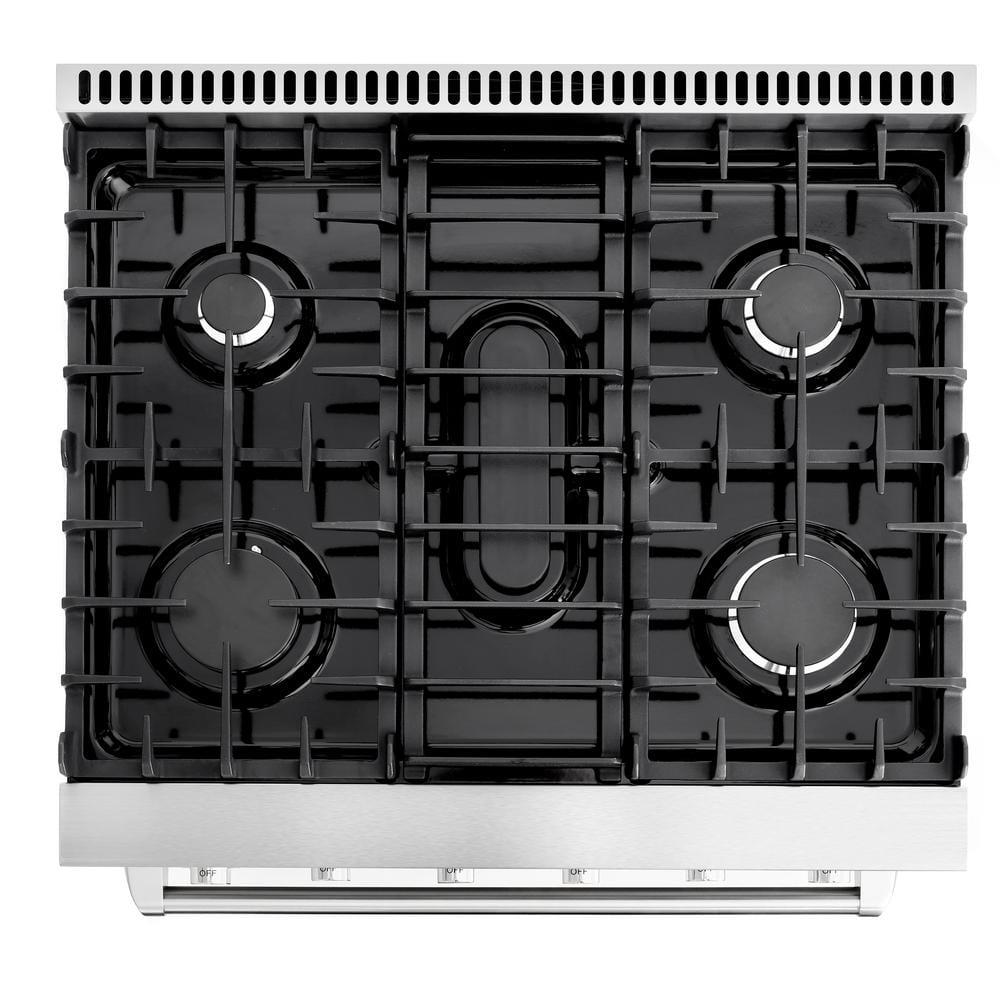 Cosmo 30 in. Haven Collection 4.5 cu. ft. Gas Range with 5 Sealed Burners, Convection Oven, Knob LED Lights, Stainless Steel