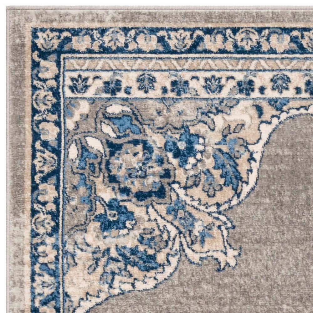 Brentwood BNT867 Power Loomed Indoor Area Rug - Light Grey/Blue - 5'3"x7'6" - Safavieh