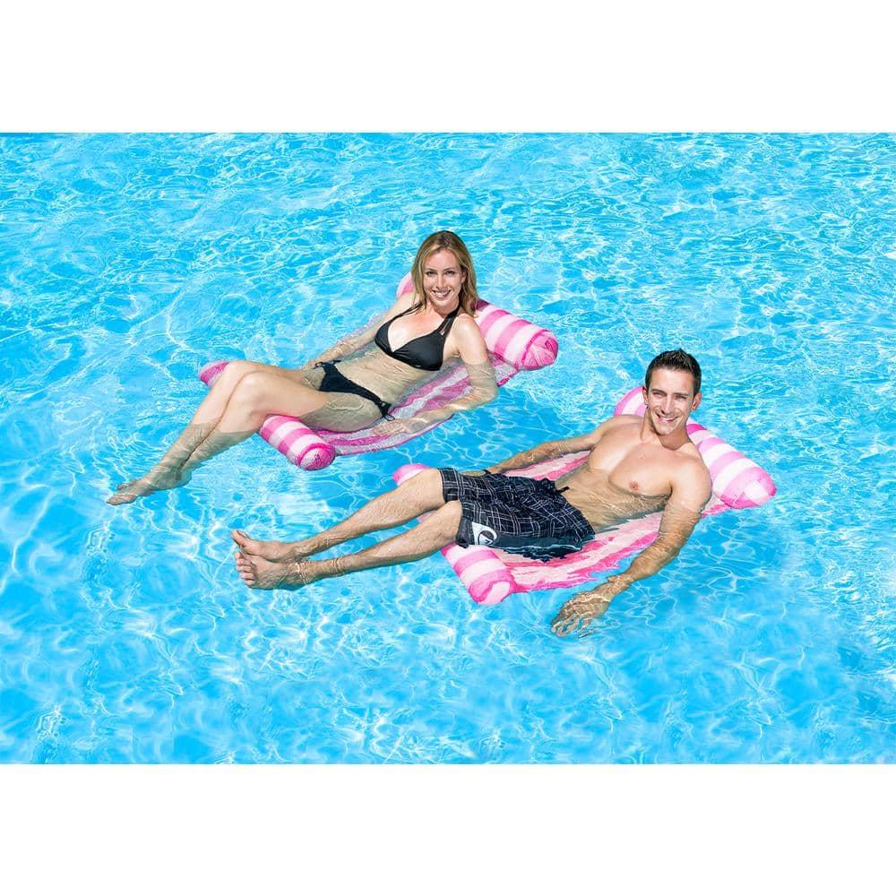 Poolmaster Water Hammock Swimming Pool Float Lounge - Pink