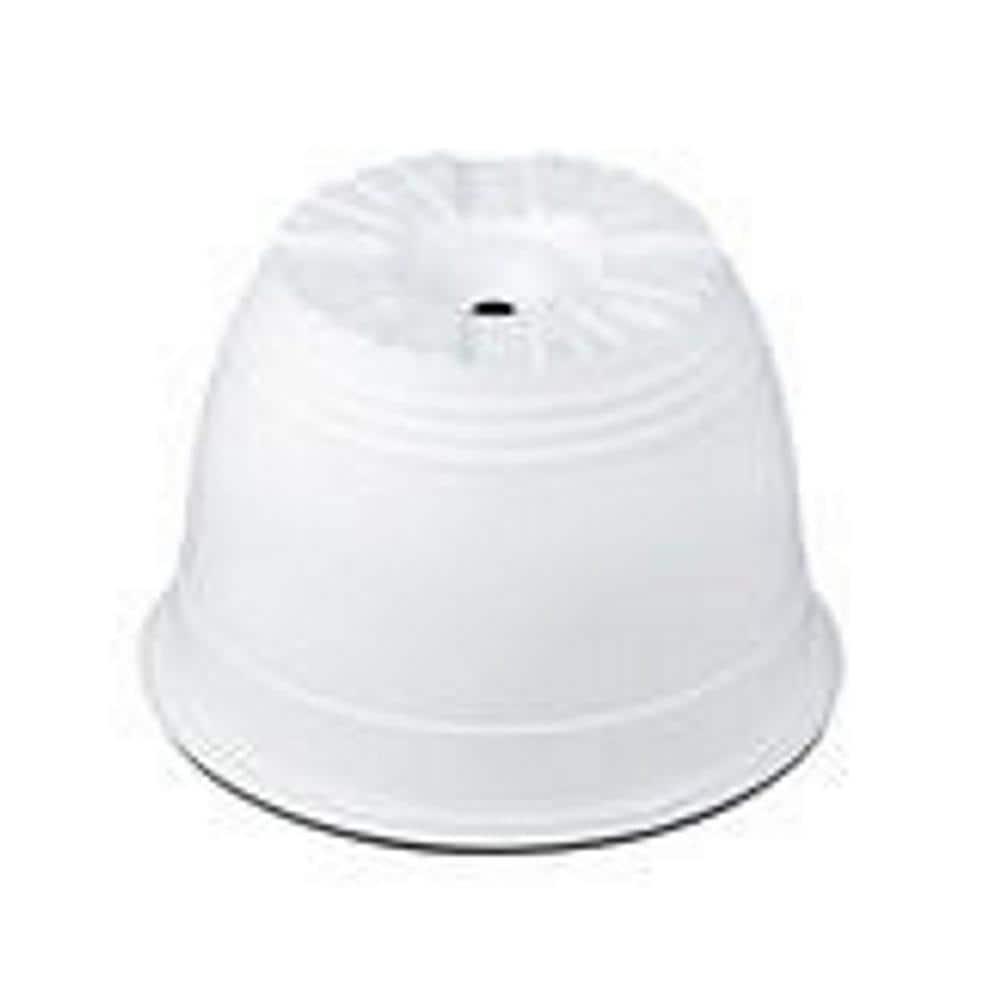 6 in. Plastic Pot White & Gray - Pack of 10
