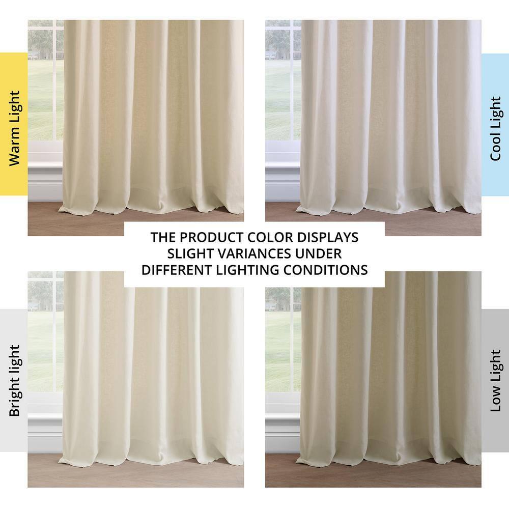 Exclusive Fabrics & Furnishings French Linen 50" x 84" Curtain Panel