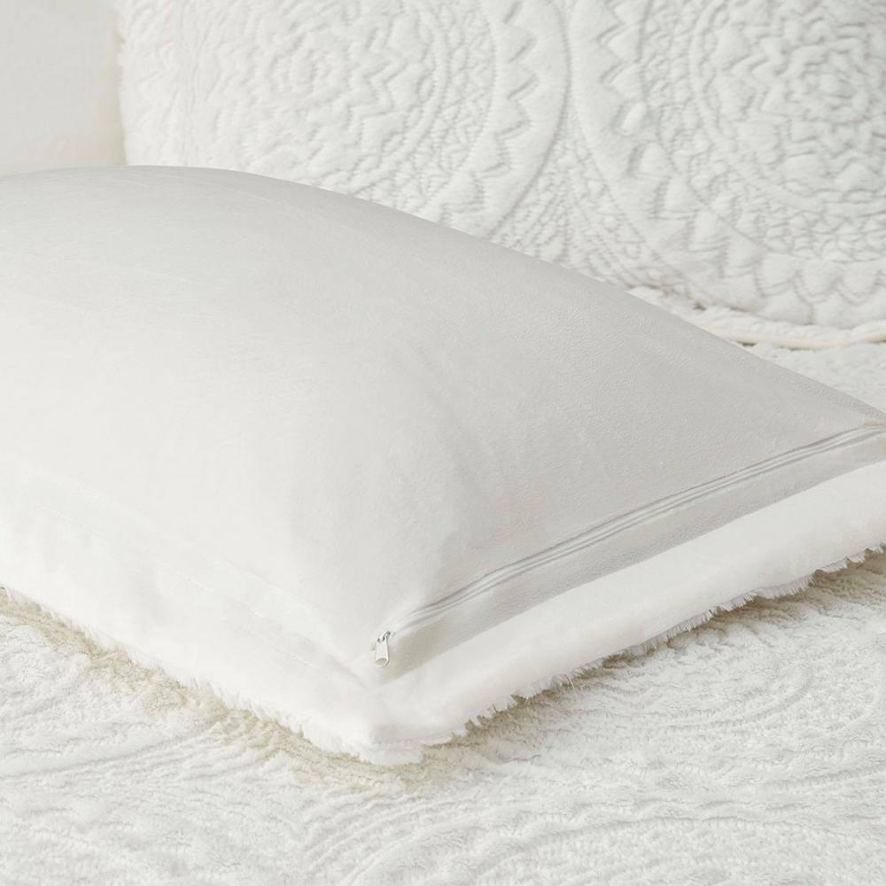 Madison Park Arya Embroidered Medallion Faux Fur Ultra Plush Comforter Set