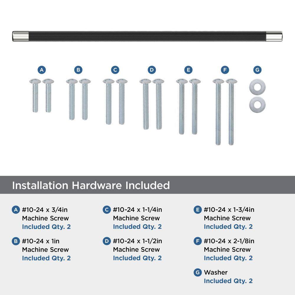 Amerock Esquire 18 inch (457mm) Center-to-Center Polished Nickel/Black Bronze Appliance Pull