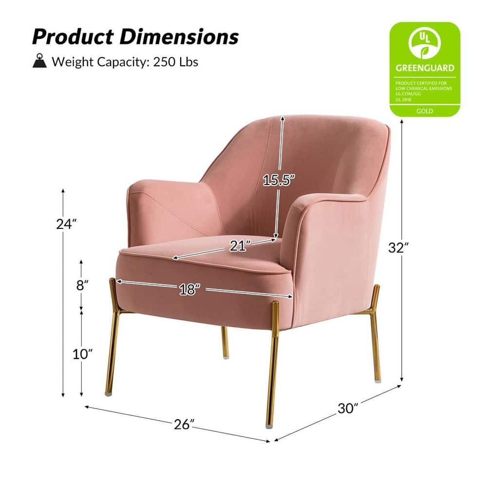 Cleo 26" Wide Contemporary Chair with Recessed Arms