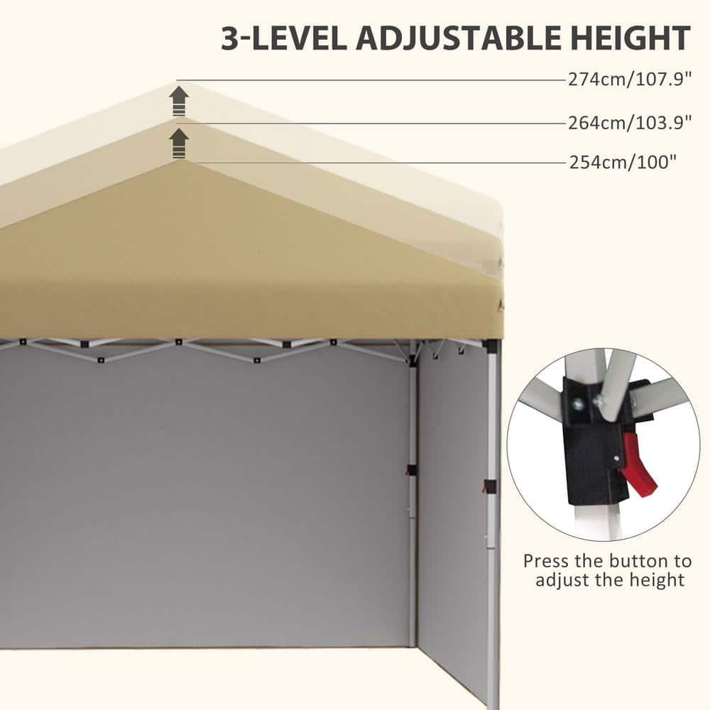 Outsunny 10 Ft. W x 10 Ft. D Steel Party Tent