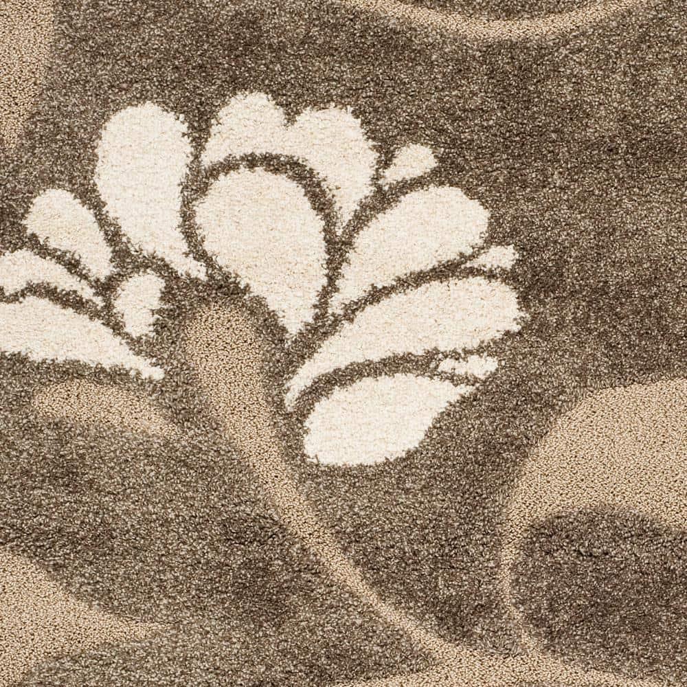 Florida Shag SG459 Power Loomed Indoor Accent Rug - Smoke/Beige - 3'3"x5'3" - Safavieh