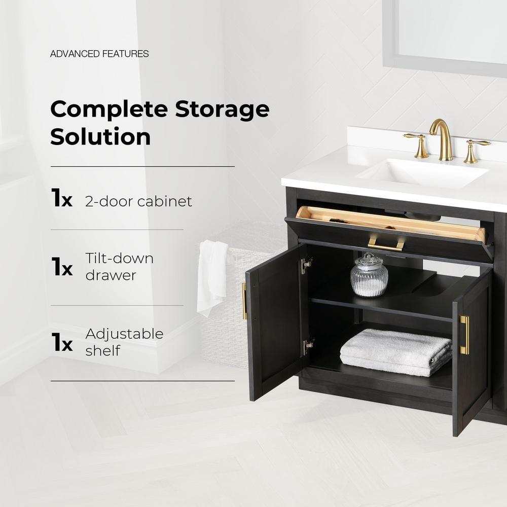 OVE Decors Bailey Single Bathroom Vanity with Premium Countertop