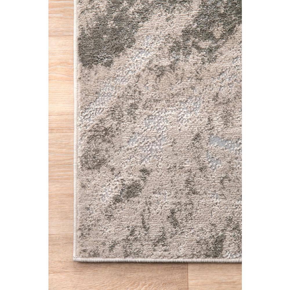 Nuloom Cyn Abstract 2x6 Runner Indoor Area Rug for Living Room Bedroom Dining Room Entryway Hallway Kitchen, Silver/Ivory