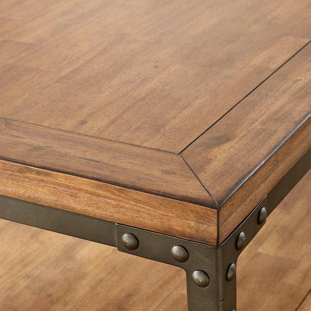 Steve Silver 23" Lantana End Table in Antique Brown Honey