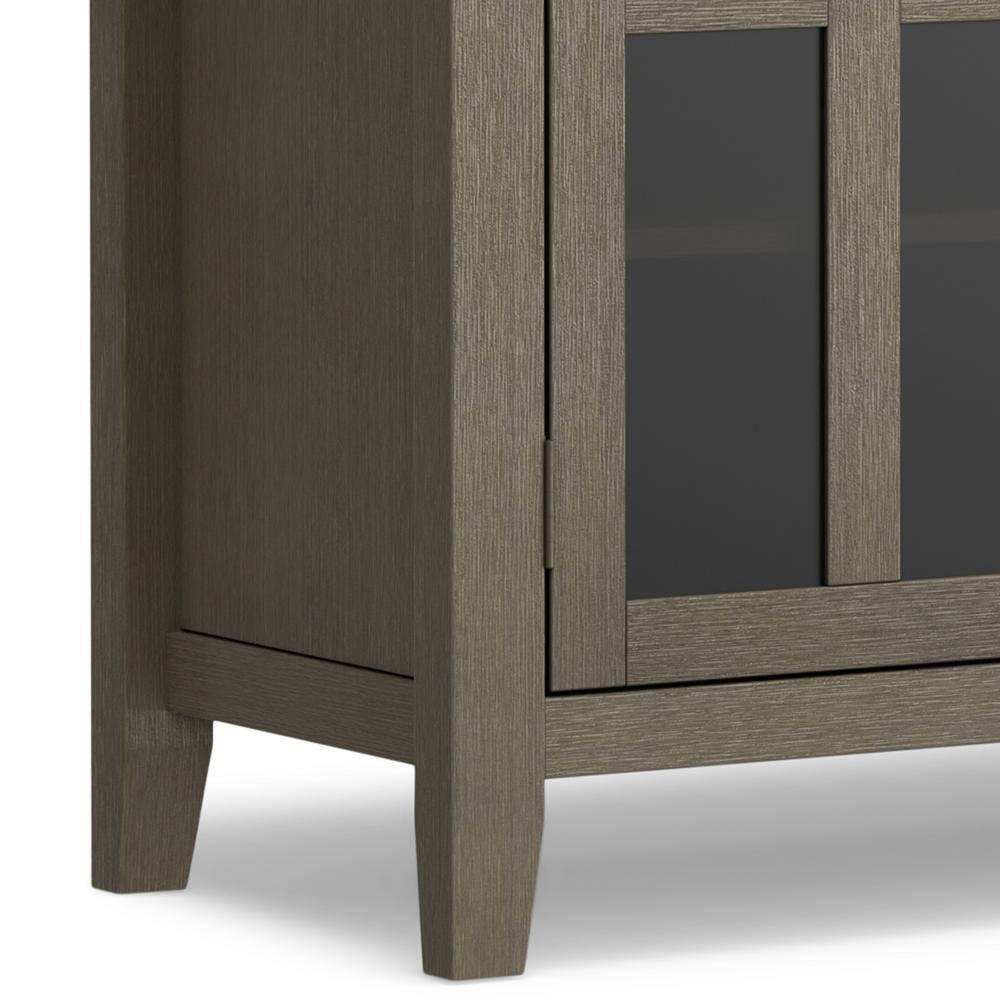 Simpli Home Artisan 53"W Solid Wood Contemporary Tall TV Stand for TVs up to 60" with Adjustable Shelves