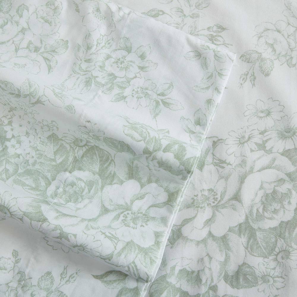 Laura Ashley Printed Cotton Percale Sheet Set