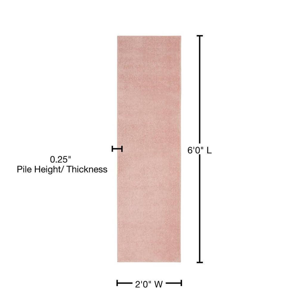 Nourison Essentials Easy Care Indoor Outdoor Area Rug - Pink 2' x 6'