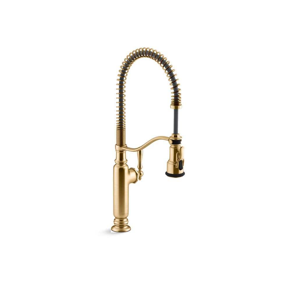 Kohler Tournant® Single Handle Semi-Professional Pre-Rinse Kitchen Faucet with Three-Function Pull Down Sprayer