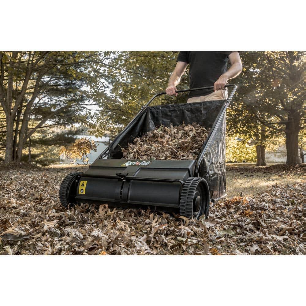 Agri-Fab 26" Black Carbon Steel Push Lawn Sweeper