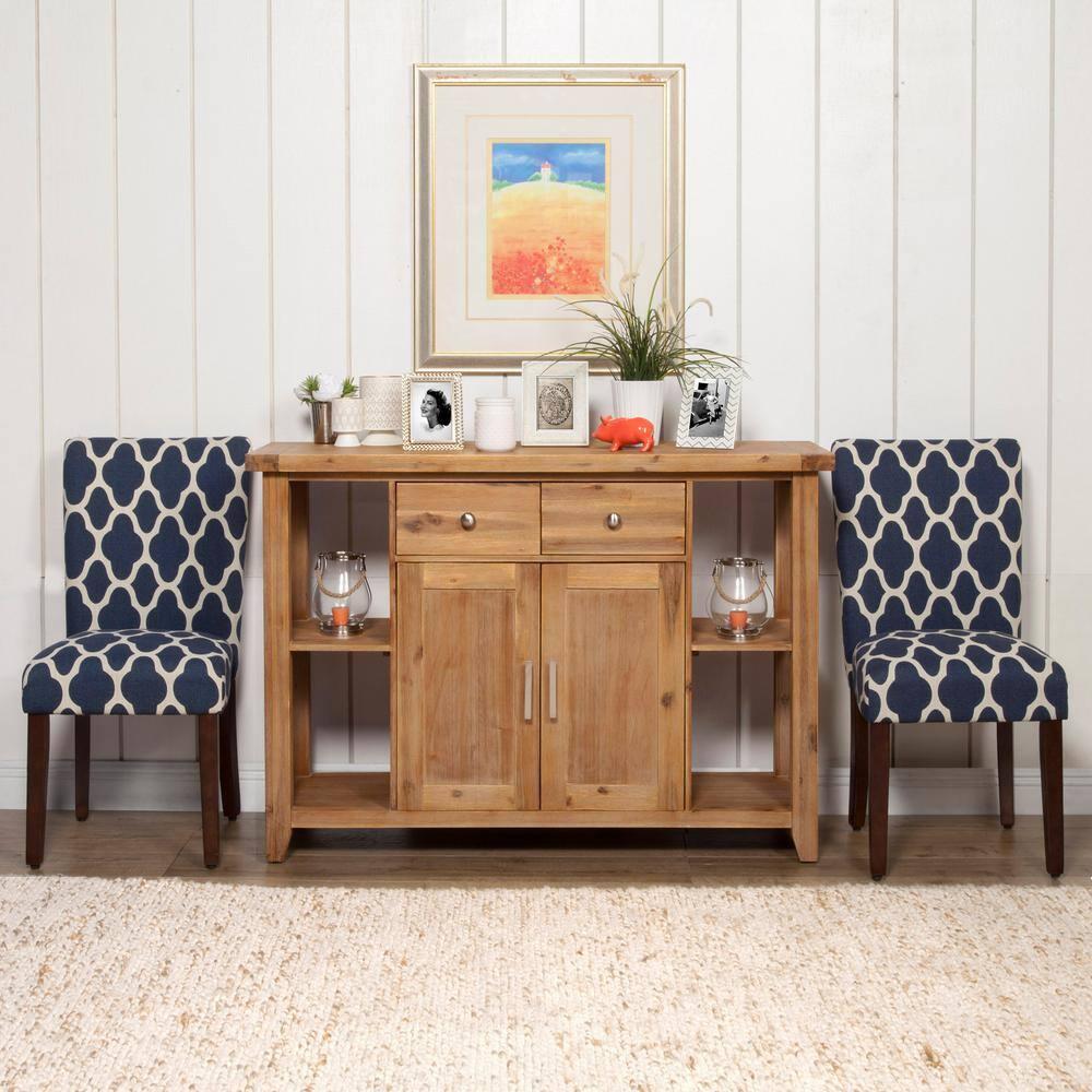 HomePop Parsons Dining Chairs (Set of 2), Quatrefoil