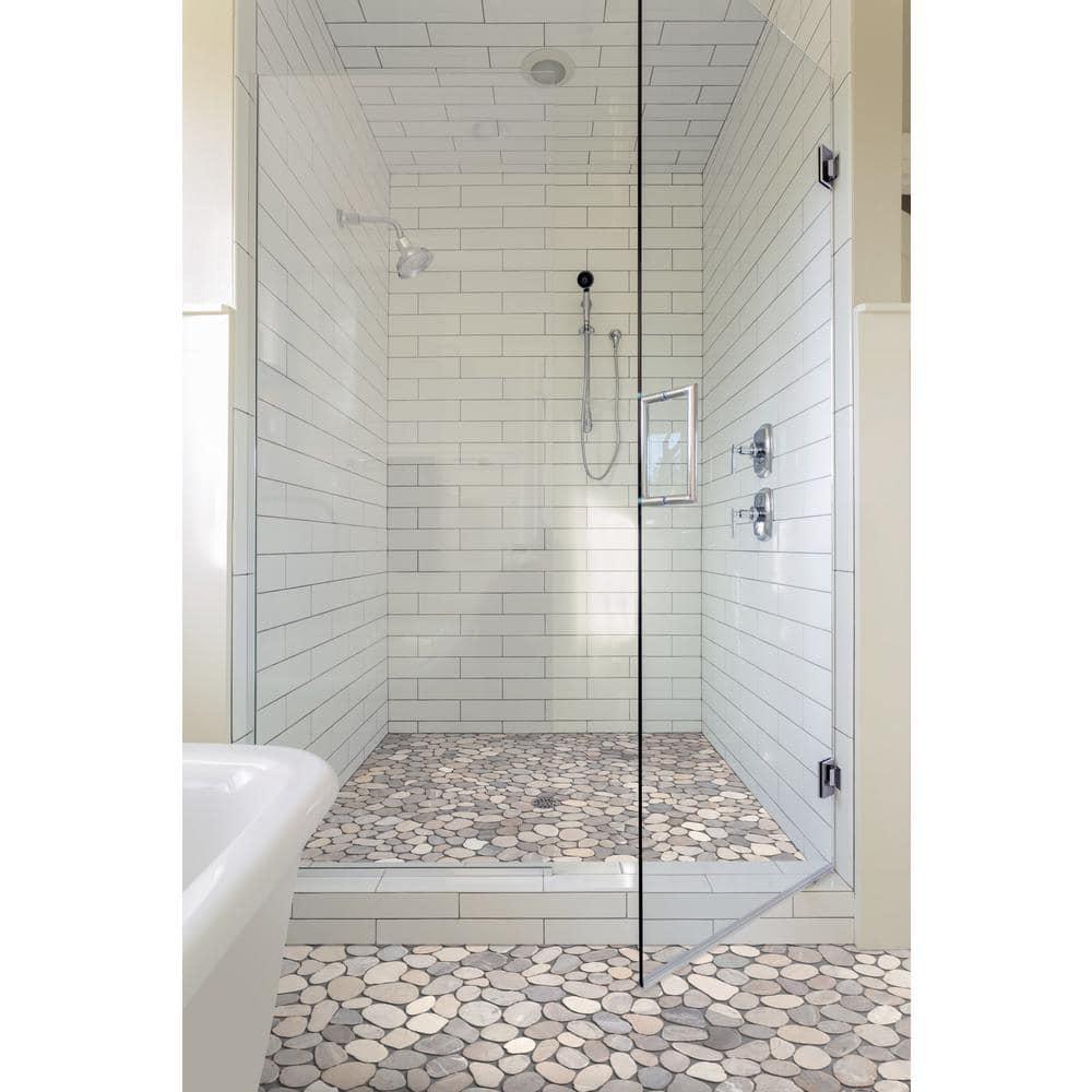 Sliced Pebble Mosaic Wall & Floor Tile