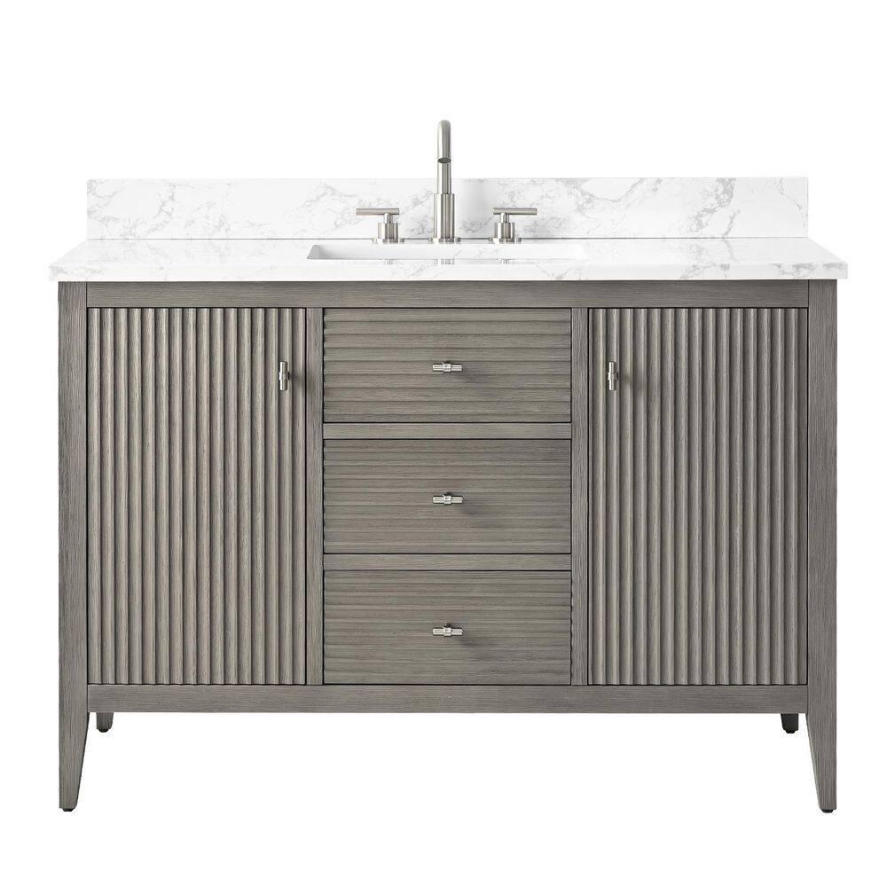 48'' Single Bathroom Vanity with Engineered Marble Top