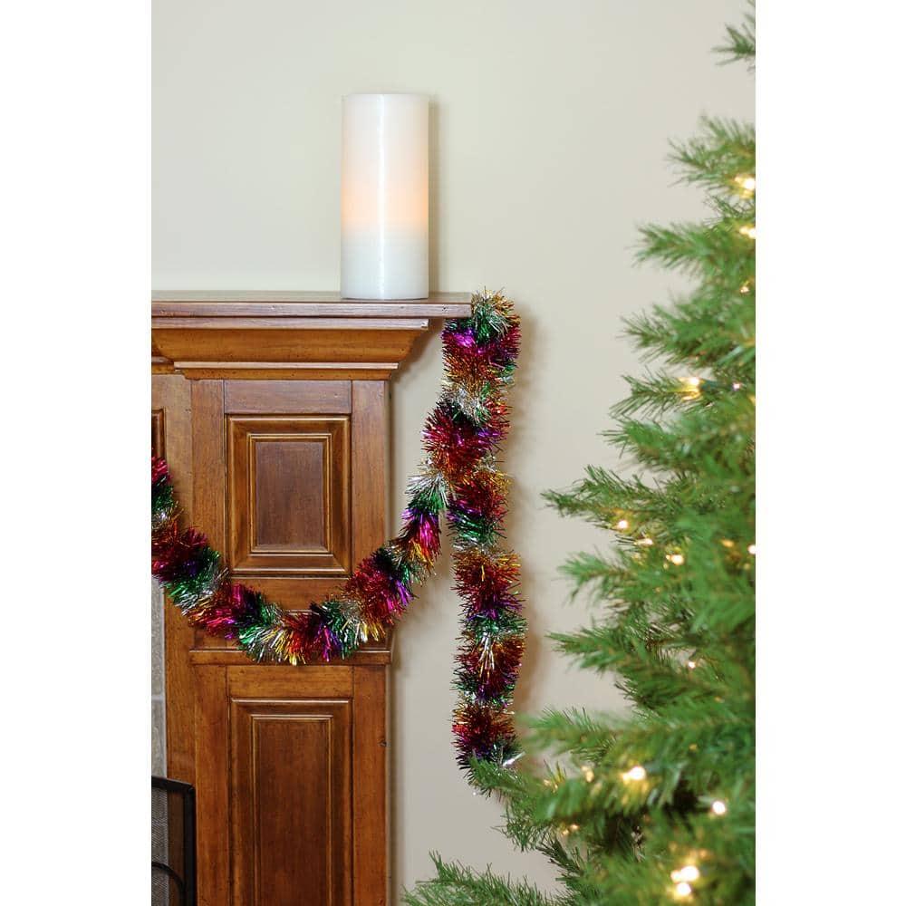 Northlight Seasonal 50' x 3" Silver Tinsel Rainbow Artificial Christmas Garland - Unlit