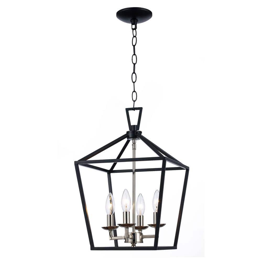 Trans Globe Lighting 10264 Lacey 4 Light 12" Wide Pendant - Black