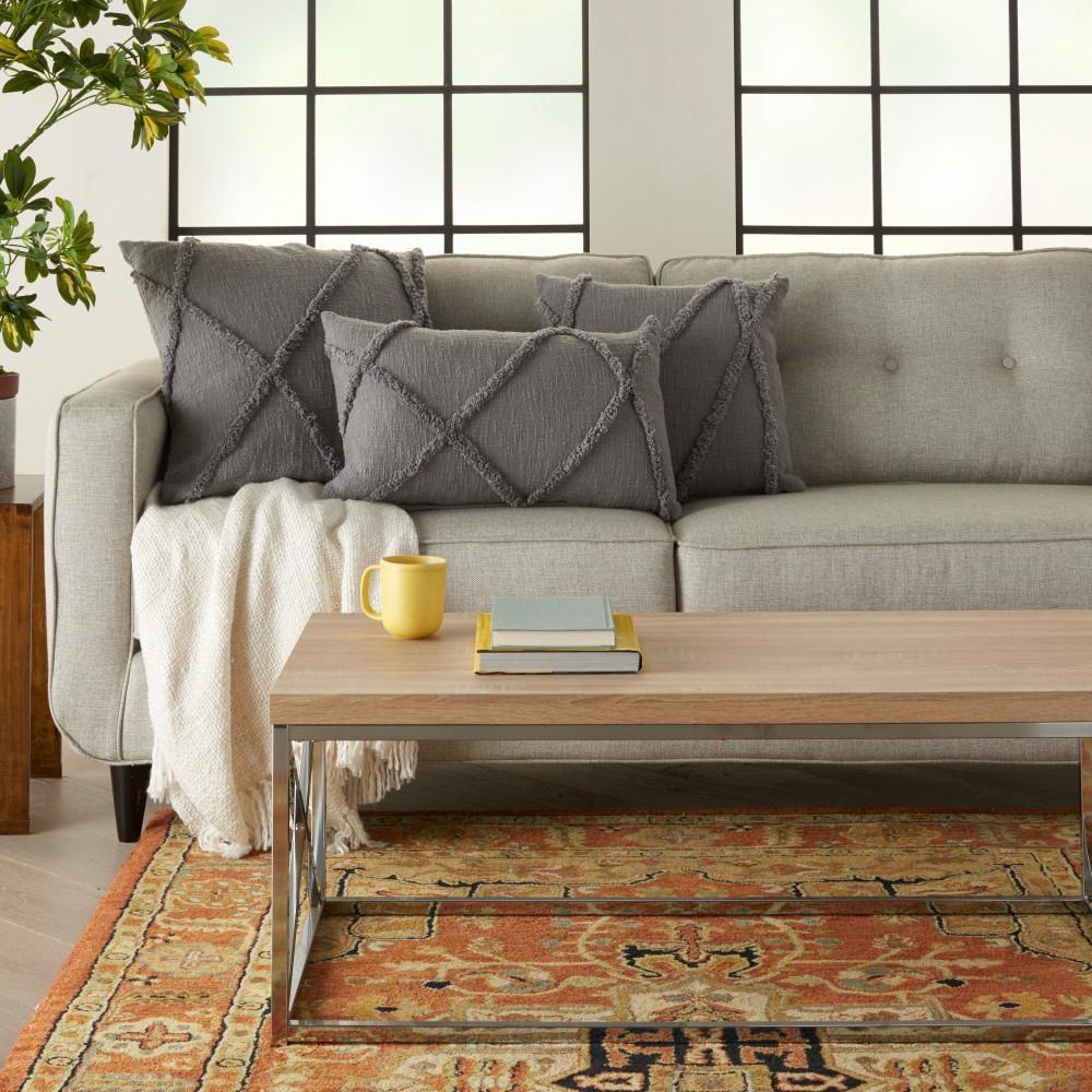 George Oliver Britney Ruffled Cotton Throw Pillow