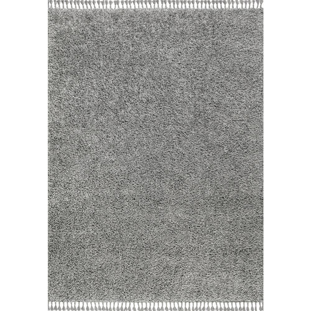 3'x5' Mercer Shag Plush Tassel Area Rug, Charcoal - JONATHAN Y