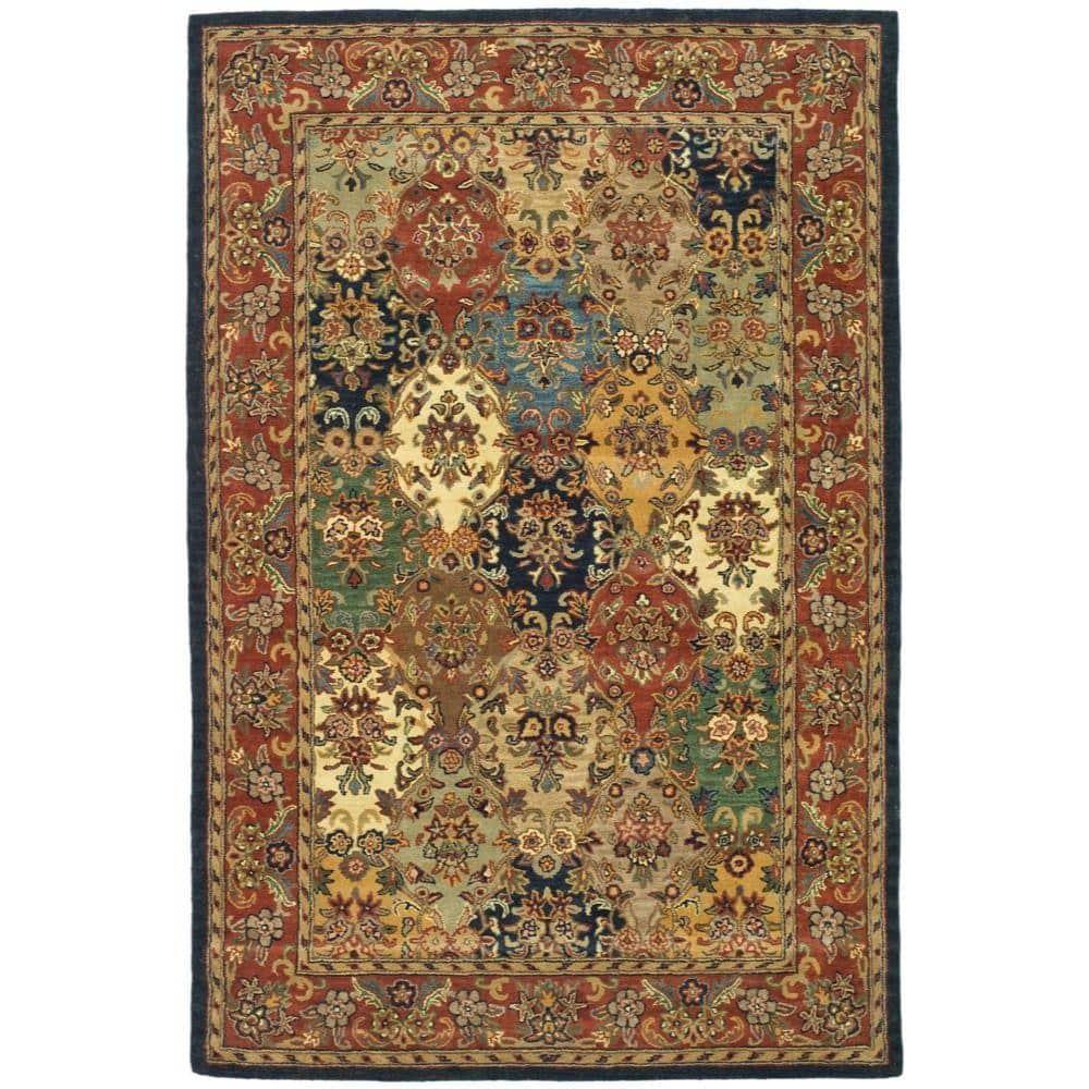 Heritage HG911 Hand Tufted Area Rug - Multi/Burgundy - 6'x9' - Safavieh.