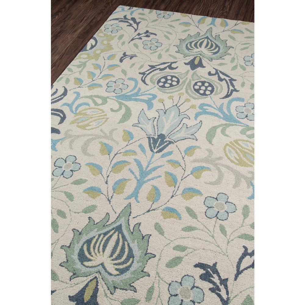 2'x3' Ashlei Floral Rug Blue/Green - Momeni: Wool, Hand-Carved, Tufted, Indoor Accent Rug, Low Pile, Cotton Backing