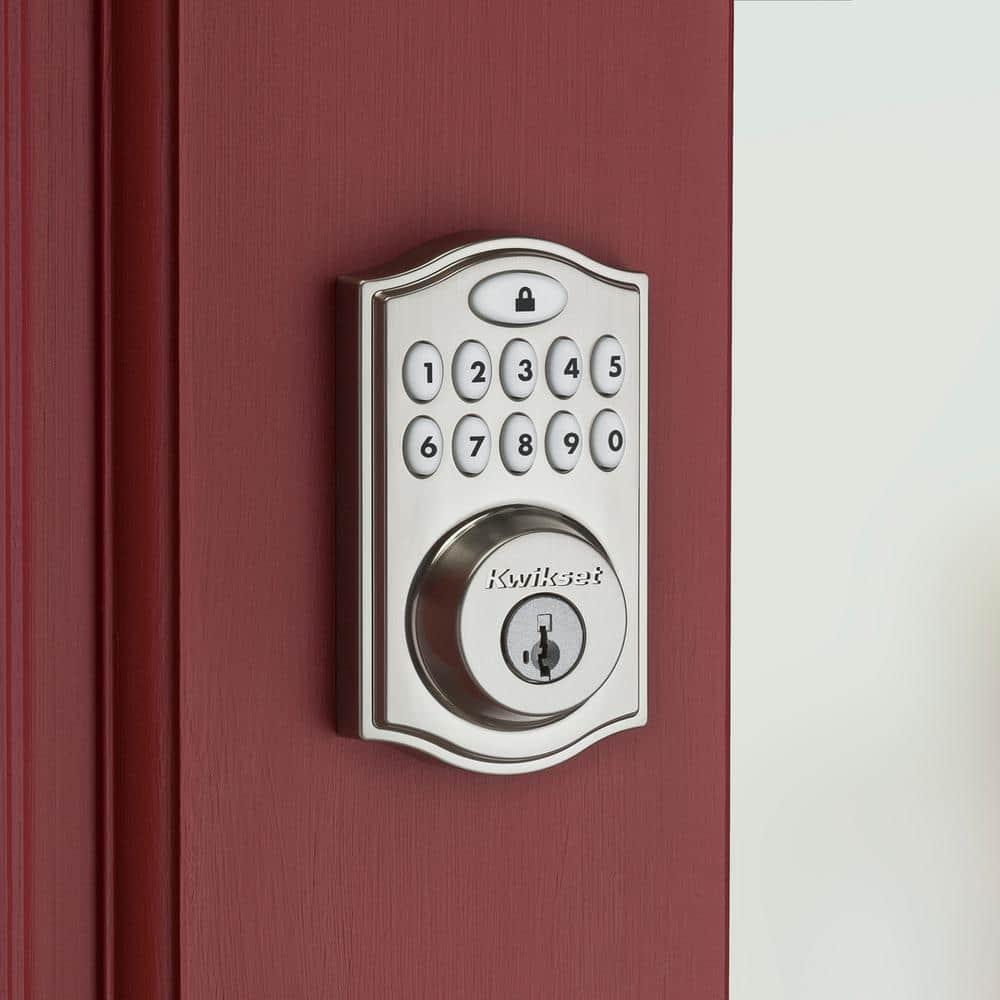 Kwikset 914 Traditional Keypad SmartCode Electronic Deadbolt Smart Lock featuring SmartKey Security and ZigBee 3.0 Technology in Satin Nickel, Large, 914TRL ZB 3.0 15