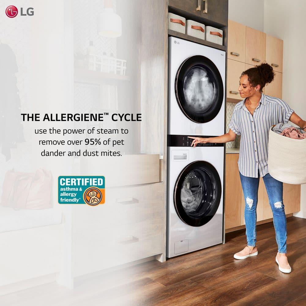 LG WKE100HWA 27 inch White WashTower™ with Center Control™ 4.5 cu. ft. Washer and 7.4 cu. ft. Electric Drye