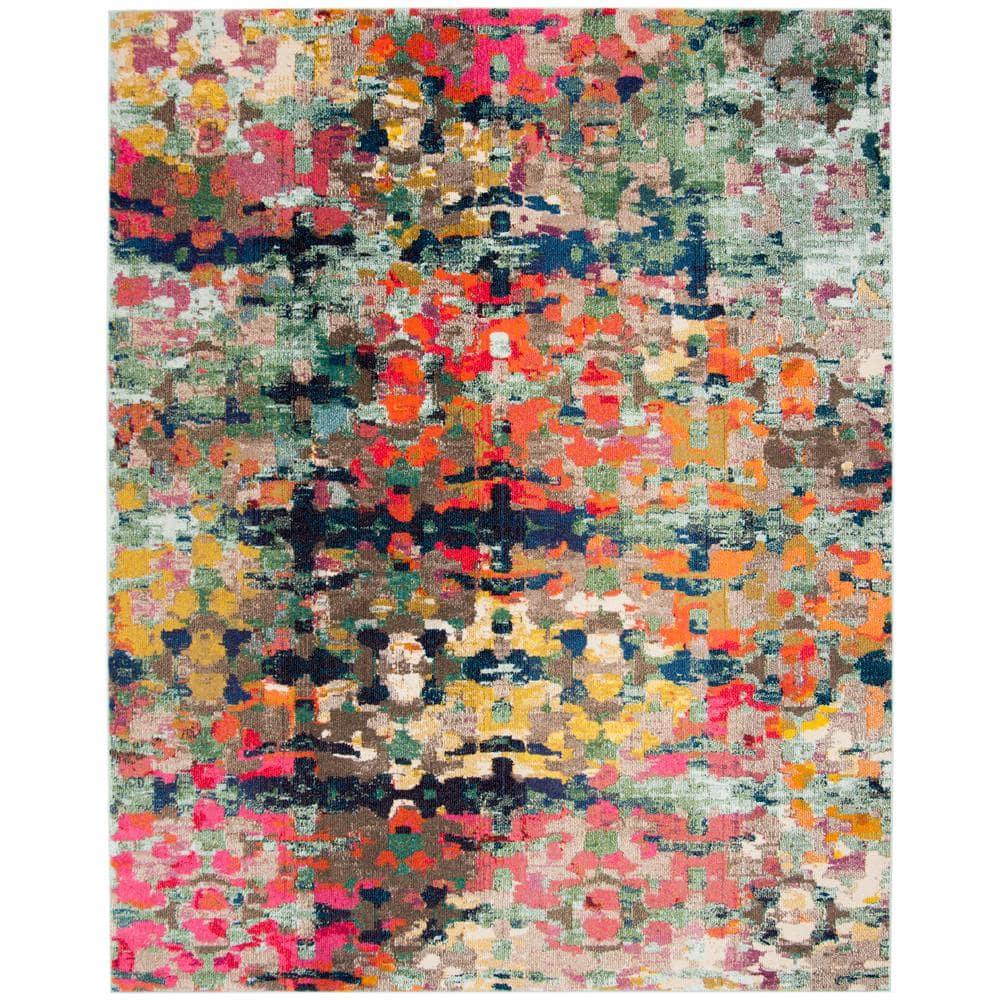 Monaco MNC263 Power Loomed Area Rug - Green/Blue - 8'x10' - Safavieh.