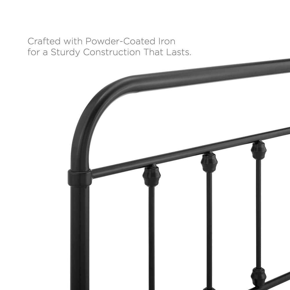 Modway Sage Queen Metal Headboard in Black