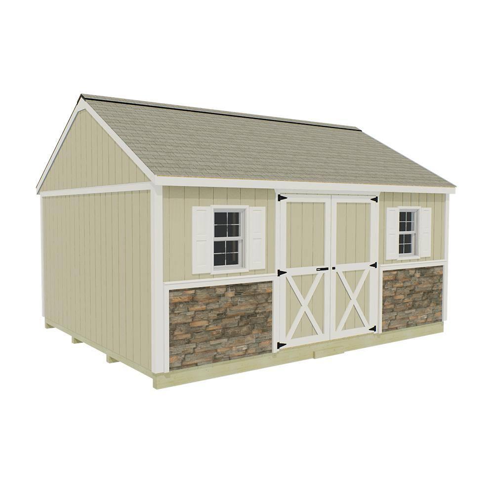 Best Barns Brookfield 16 ft. W x 12 ft. D Solid Wood Storage Shed