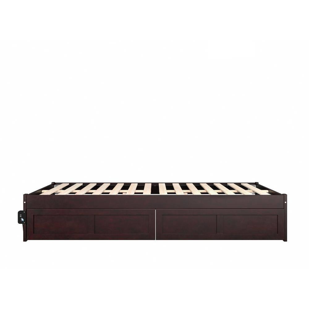 Queen Colorado Bed with 2 Drawers Espresso - AFI