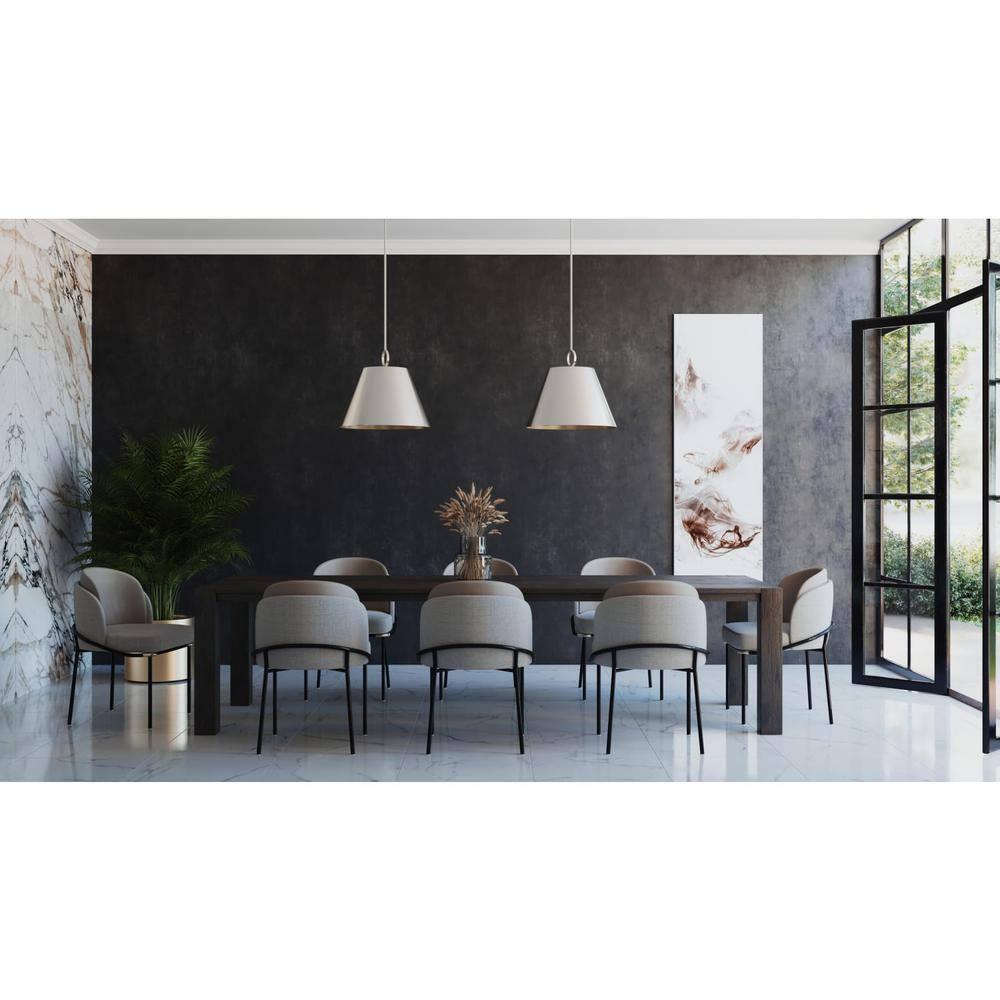 Progress Lighting Parkhurst 3-Light Pendant, Brushed Nickel, Dome Metal Shade