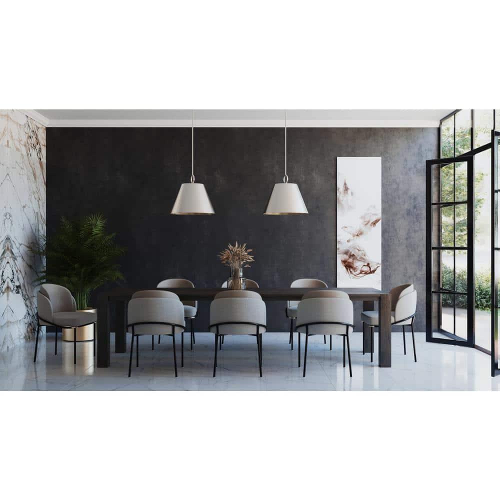 Progress Lighting Parkhurst 3-Light Pendant, Brushed Nickel, Dome Metal Shade