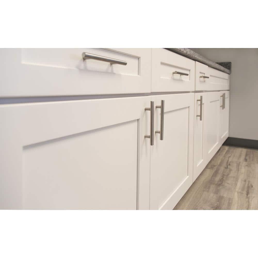 Design House 10-Pack Modern 6" Solid Center-to-Center Cabinet Pulls, Satin Nickel