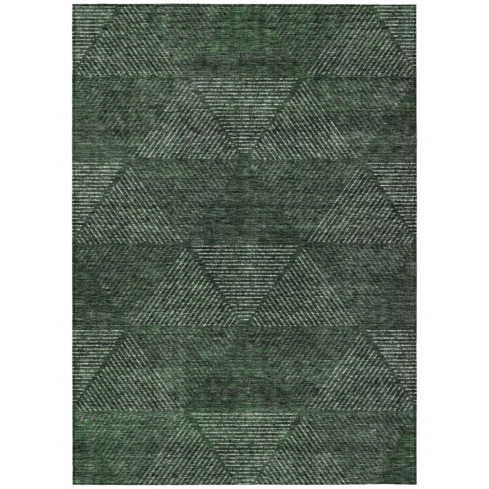 Addison Rugs Chantille Indoor/Outdoor Transitional Geometric Fern Washable Rectangle Rug, 5' x 7'6"