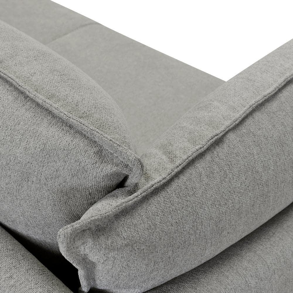 Armen Living Juliett 80" Modern Fabric Reclining Sofa in Gray