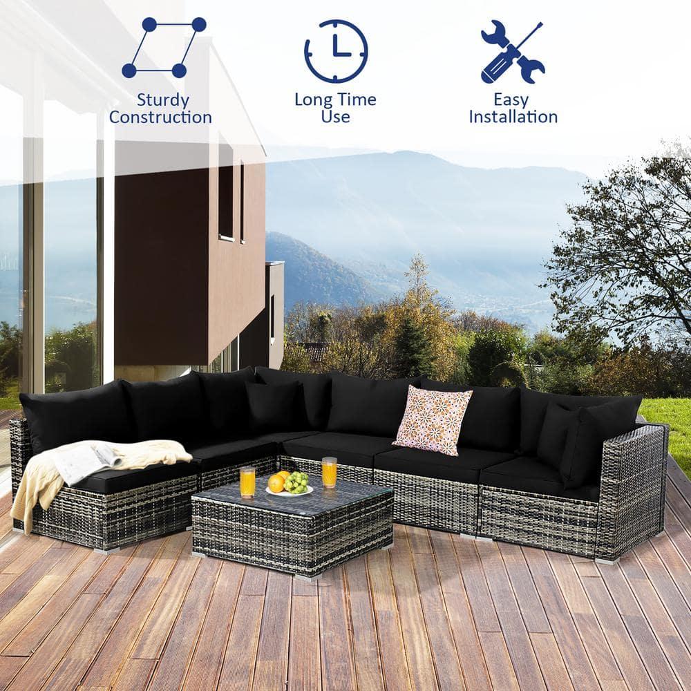 Costway 6 - Person Seating Group with Cushions & Reviews | Wayfair