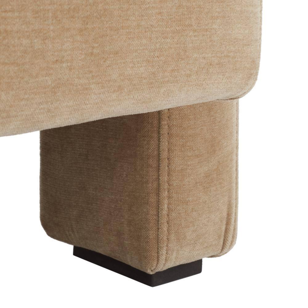 Safavieh  Couture Taylor Modern Velvet Accent Chair - 27 in. W x 35 in. D x 30 in. H Light Brown