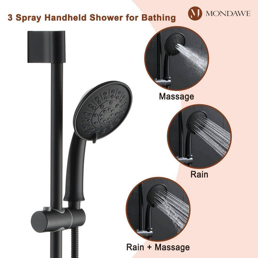 Calliope Wall Mounted 3 Function Retro Shower System with 3 Setting Handheld