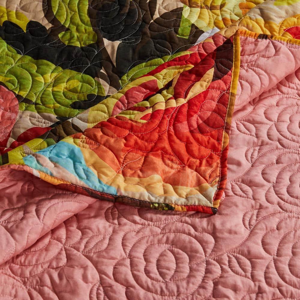 Greenland Home Fashions Senna Floral Reversible Quilted Throw