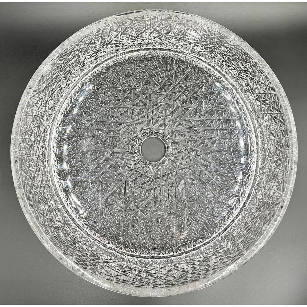 Stadium 14" Glass Circular Bathroom Vessel Sink - Timeless Collection