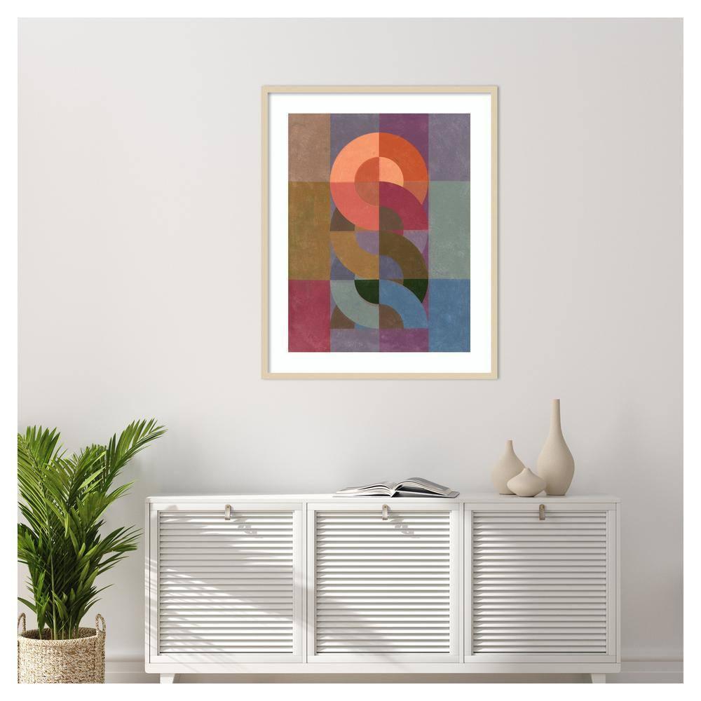 Amanti Art 33"x41" Chainweave II by Victoria Barnes Wood Framed Wall Art Print