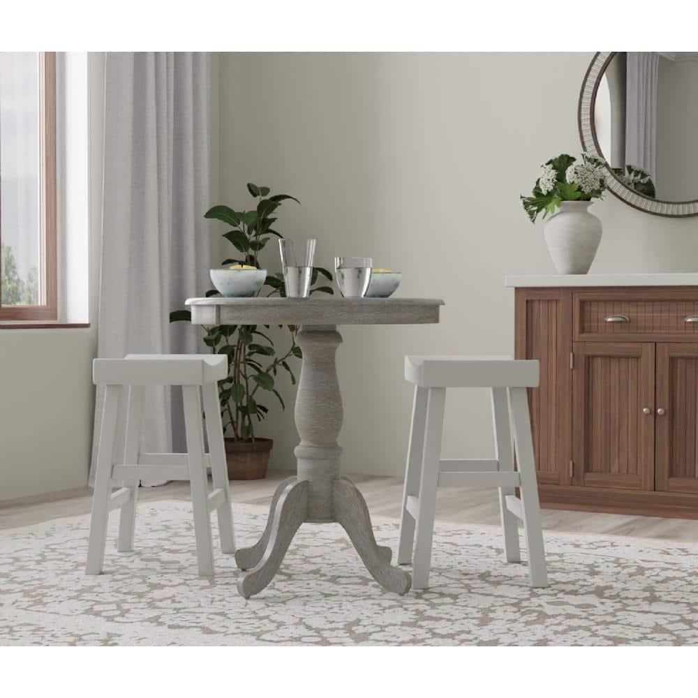 Carolina Living 30" Salem Round Pedestal Bar Table Natural Driftwood