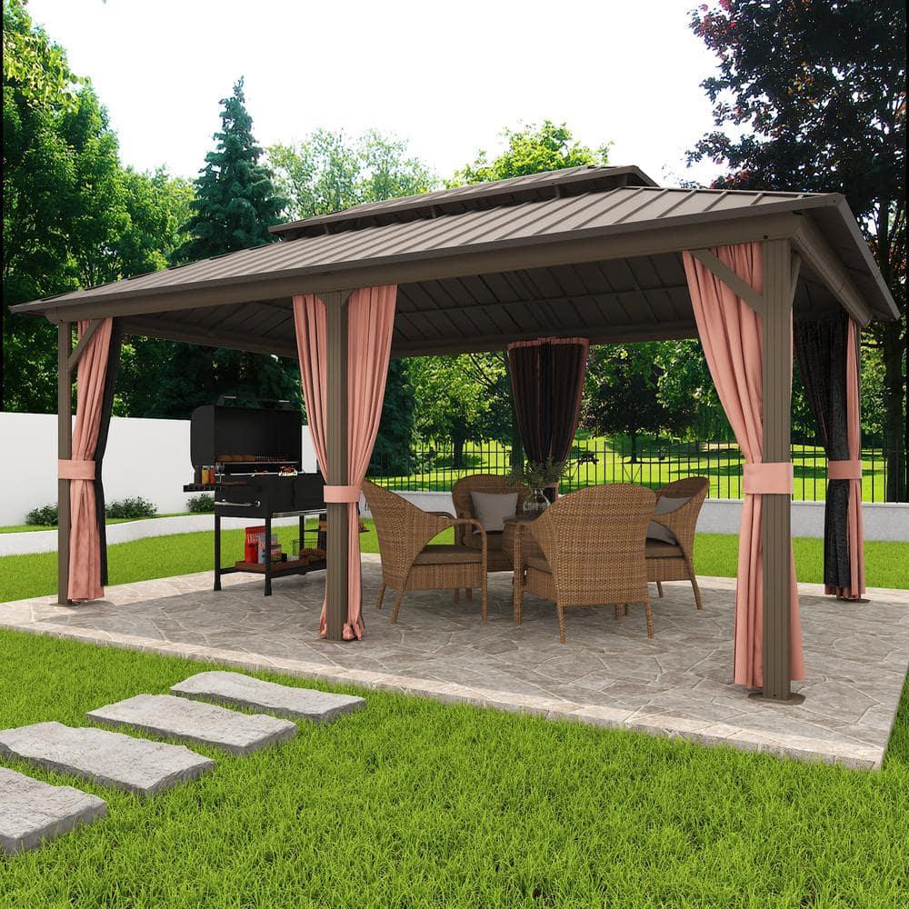 EAGLE PEAK Outdoor Aluminum Frame Hardtop Patio Gazebo
