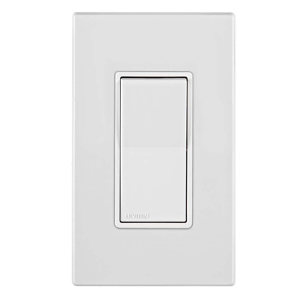 Leviton Decora Edge 15 Amp Single Pole Rocker Switch, White E5601