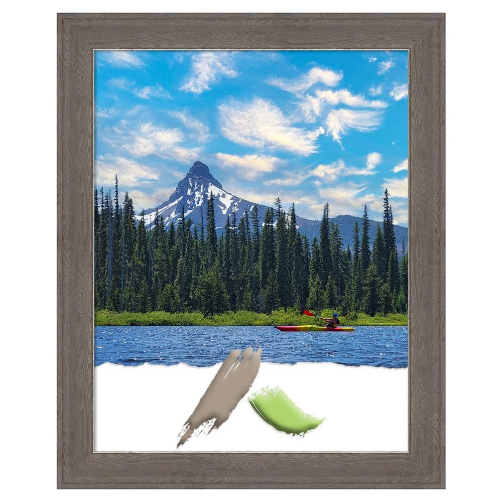 Amanti Art Alta Brown Grey Picture Frame Opening Size 22x28 in.