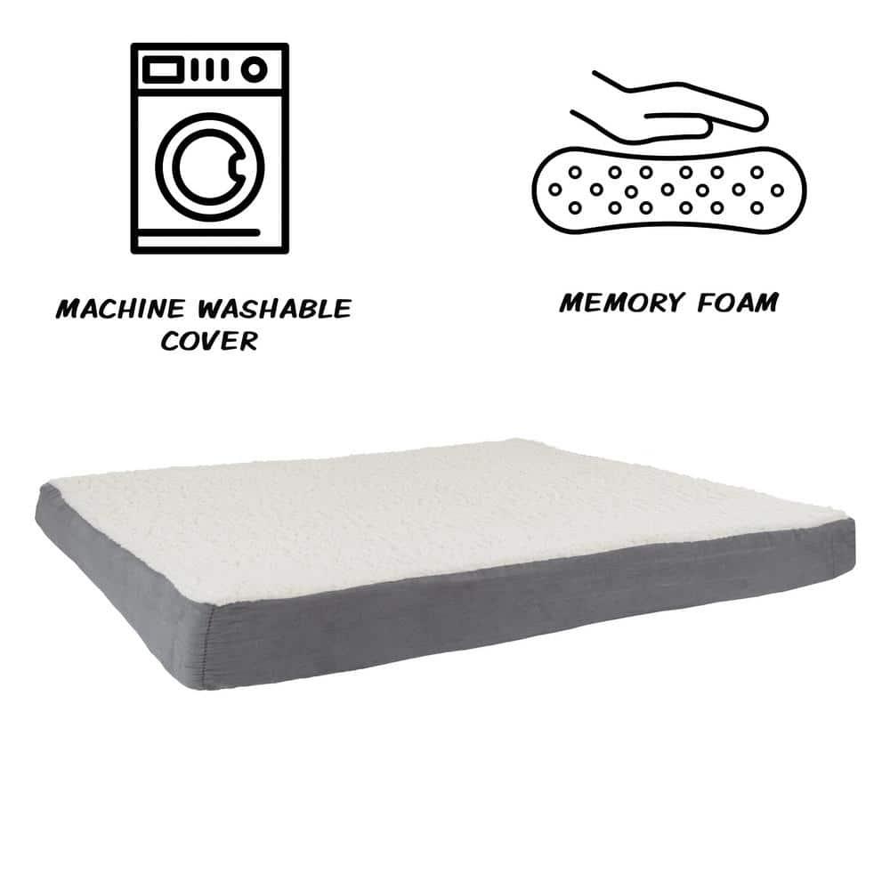 Petmaker PETMAKER Orthopedic Dog Bed - Memory Foam Crate Mat with Machine Washable Cover